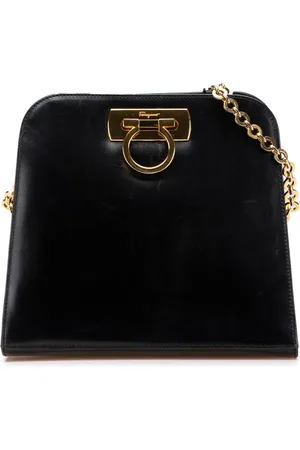 Salvatore Ferragamo Bolsa crossbody Gancini de piel con cadena 2000-2024