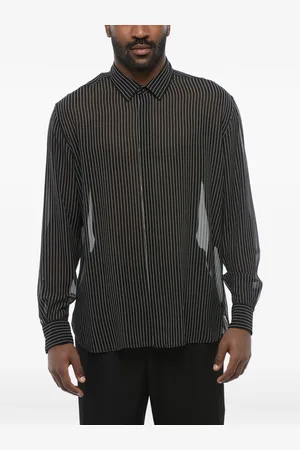 Saint Laurent Camisa con estampado de rayas diplomáticas
