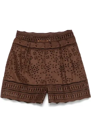 ERMANNO SCERVINO Shorts con bordado inglés