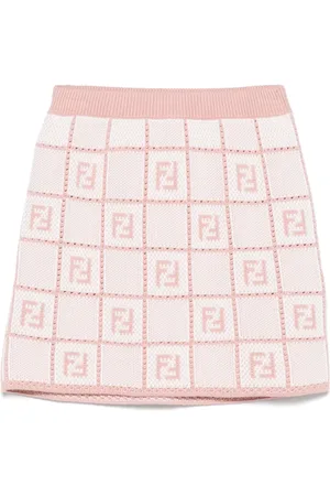 Fendi Falda corta con motivo FF en jacquard