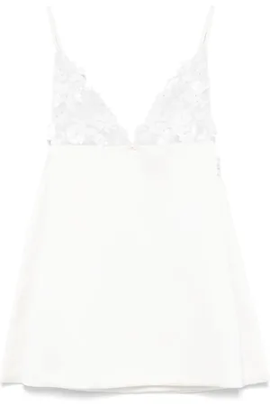 Elisabetta Franchi Vestido corto con aplique floral