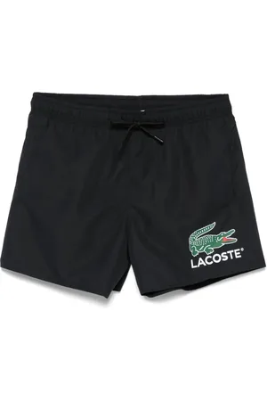 Lacoste Shorts de playa con cocodrilos estampados