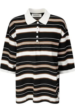 Rohe Playera tipo polo a rayas