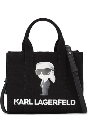Karl Lagerfeld Tote de lona con estampado de carácter