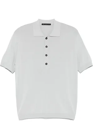 LOW BRAND Playera tipo polo de tejido fino