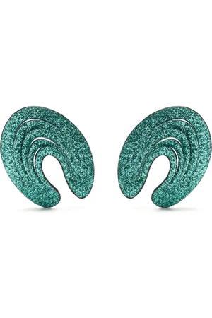 SO-LE STUDIO Aretes en forma de espiral con glitter