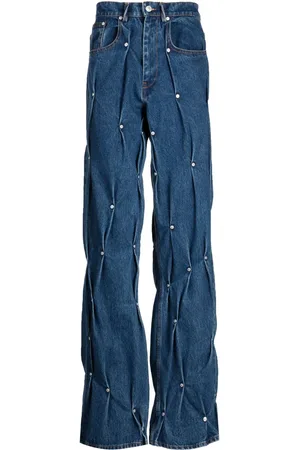 Kusikohc Jeans rectos con detalle de remaches