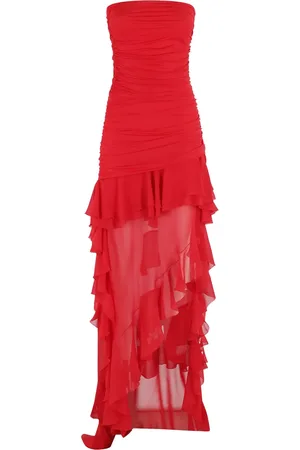 BLUMARINE Vestido midi con volantes