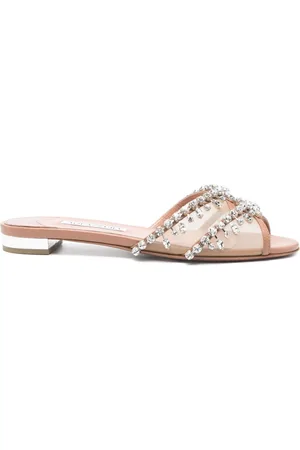 Aquazzura Mules con detalles de strass