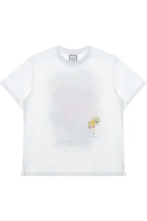 WOOYOUNGMI Playera con ilustración estampada