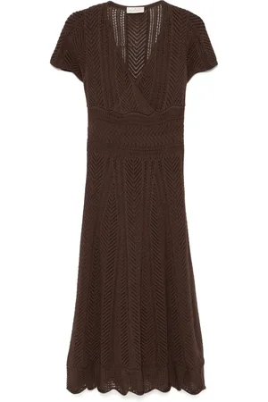 BRUNO MANETTI Vestido midi con diseño tejido