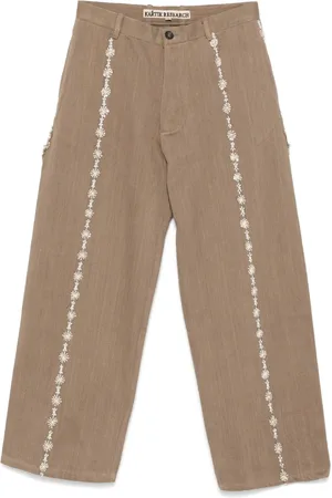 Kartik Research Pantalones con bordado floral