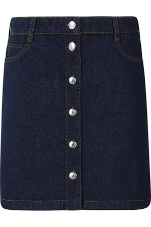 Maison Kitsuné Falda corta de mezclilla con botones