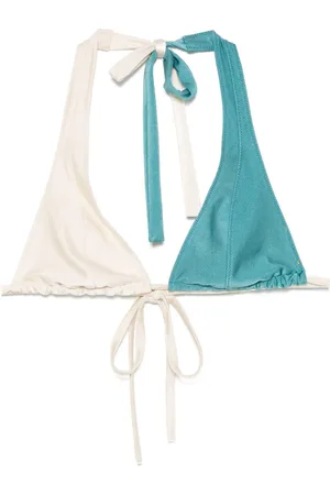 FORTE FORTE Top de bikini con diseño bicolor