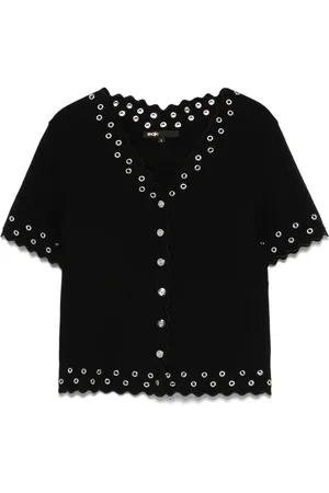 Maje Camisa con detalle de ojales