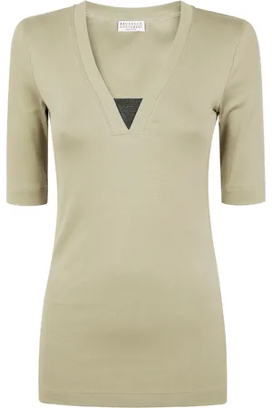Brunello Cucinelli Playera con cuello en V
