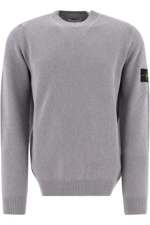 Stone Island Suéter tejido de canalé con cuello redondo