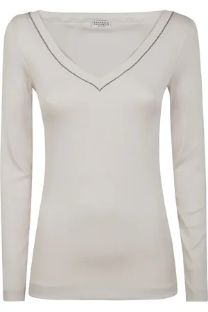Brunello Cucinelli Playera con cuello en V