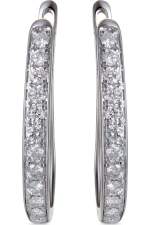 LB Exclusive Aretes en oro blanco de 14kt con diamante