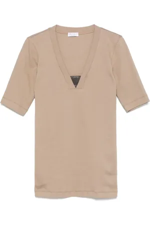 Brunello Cucinelli Top con detalle de cadena Monili