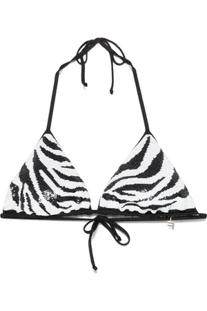 FISICO Top de bikini con motivo de cebra