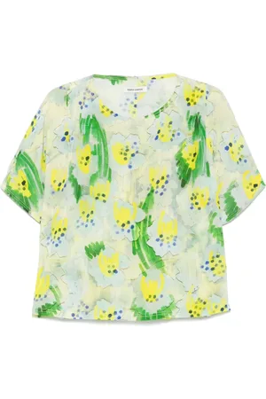 HENRIK VIBSKOV Blusa de seda con diseño fruncido