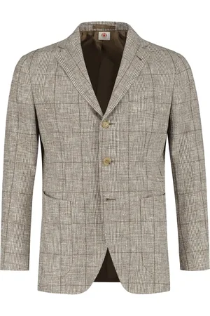 LUIGI BORRELLI NAPOLI Blazer con motivo de cuadros príncipe de Gales