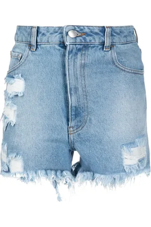 GCDS Shorts de mezclilla con detalles rasgados