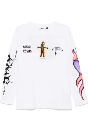 GCDS Playera manga larga con estampado gráfico