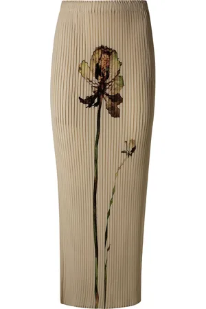 Issey Miyake Falda con estampado floral