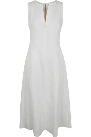 SEVENTY BY SERGIO TEGON Vestido midi con cuello en V