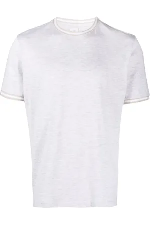 ELEVENTY Playera Giza con ribete de rayas