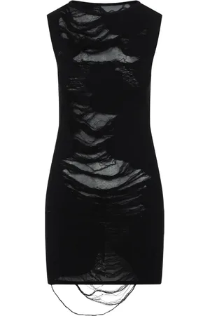 Maison Margiela Vestido corto tejido con efecto envejecido