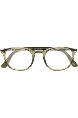Persol Lentes con armazón redonda transparente