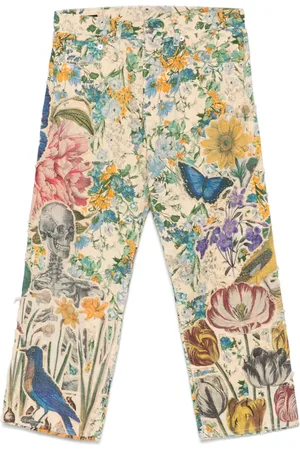 R13 Pantalones con motivo floral