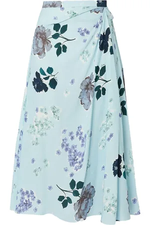 Erdem Falda midi con diseño drapeado