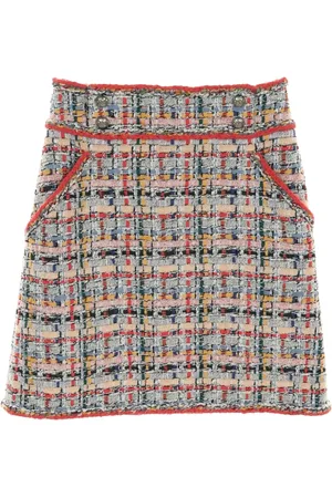 CHANEL Falda corta de tweed 1986-1988