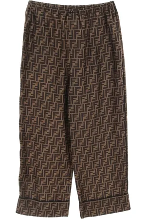 Fendi Pantalones de seda Zucca 2010