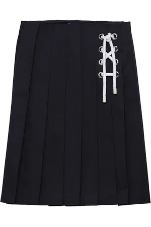 Prada Falda midi con diseño plisado