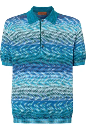 Missoni Playera tipo polo con motivo en zigzag
