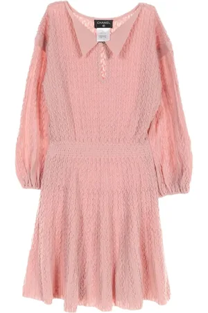 CHANEL Vestido corto con diseño fruncido 1986-1988