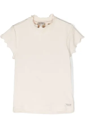 Donsje Playera tejida de canalé con ribete de lechuga
