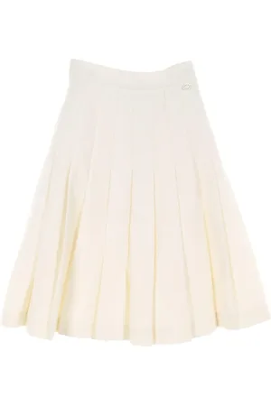 CHANEL Falda midi con diseño plisado 1986-1988