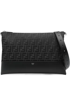 Fendi Bolsa de mano con logo FF en jacquard
