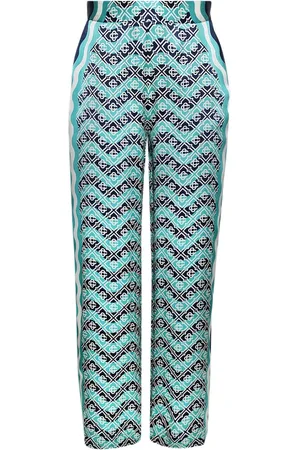 Casablanca Pantalones de satén de seda