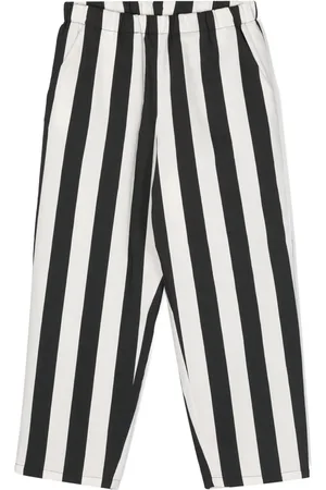 DOUUOD KIDS Pantalones tapered con rayas estampadas