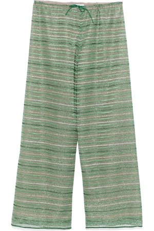 Oseree Pantalones con rayas estampadas