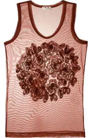 Comme des Garçons Appliquée sheer tank