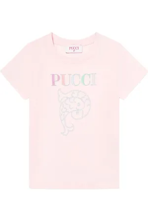 PUCCI Junior Playera con logo estampado