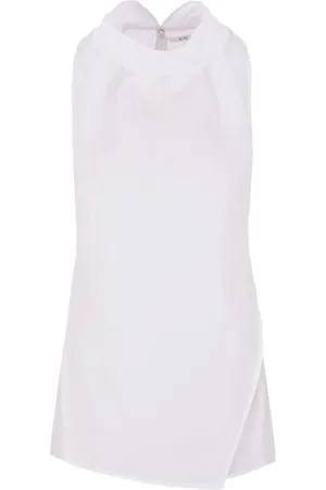 CO Top sin mangas n cuello de tortuga - Blan